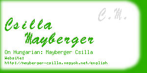 csilla mayberger business card